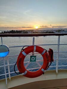 Abfahrt zum Sonnenuntergang