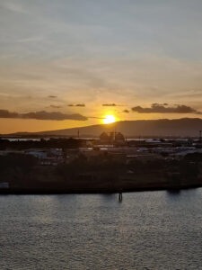 Abfahrt zum Sonnenuntergang