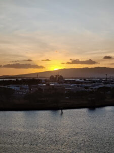 Abfahrt zum Sonnenuntergang