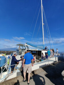 unser Katamaran der Pacific Whale Foundation