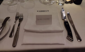 Gedeck im Cagney´s Steakhouse