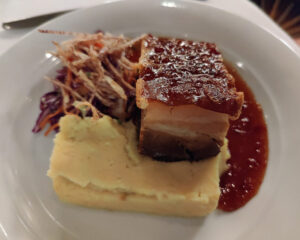Hawaiian Pork Belly with sweet Soy Drizzle