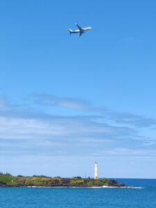 Ninini Point Lighthouse mit Flugzeug