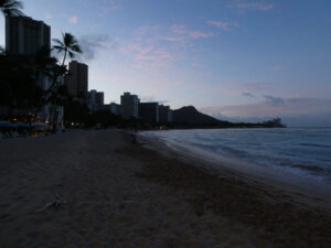 Morgens am Waikiki Beach
