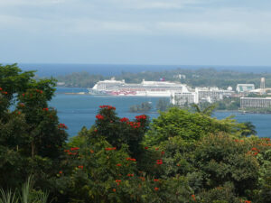 Blick auf Hilo und die Pride of America