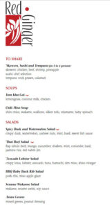 Red Ginger - Dinner