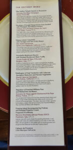 La Reserve The Odyssey Menu