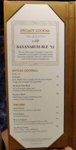 Belvedere Bar - Barkarte