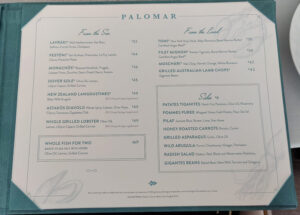 Palomar - Speisekarte