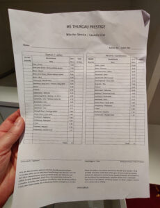 Wäschereiliste