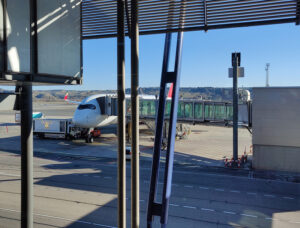 unser A350 in der Ferne