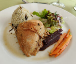 Roasted Chicken with Mushroom Rice