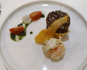 Rote Quinoa & Garnelen