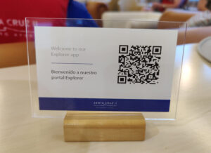 QR Code für die Explorer App an Bord