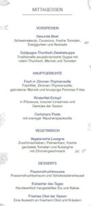 Mittagessen Tag 5