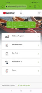 Explorer App Startseite