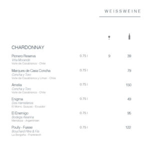 Weinkarte