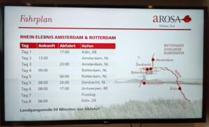 Fahrplan der gesamten Reise
