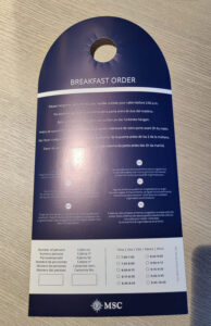 Room Service Frühstück