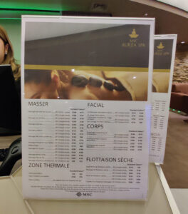 MSC Aurea Spa Preise
