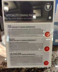Specialty Dining Packages