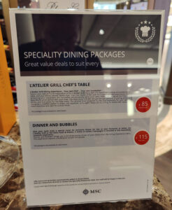 Specialty Dining Packages