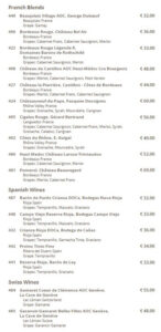 Weinkarte