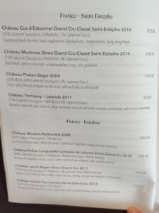 Connoisseur´s Wine List