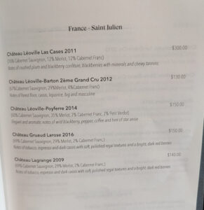 Connoisseur´s Wine List