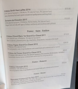 Connoisseur´s Wine List