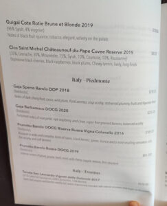 Connoisseur´s Wine List