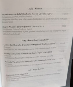 Connoisseur´s Wine List