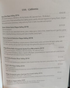 Connoisseur´s Wine List