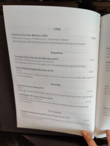 Connoisseur´s Wine List
