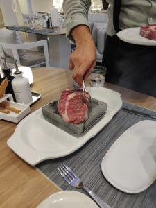 Hot Rock Prime Rib Eye Steak
