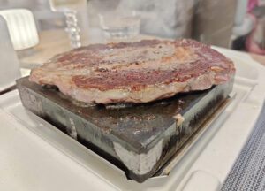 Hot Rock Prime Rib Eye Steak
