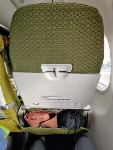 kein In-Seat Entertainment, nur per WLan auf dem eigenen Gerät