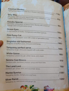 Cocktailkarte