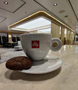 Kaffee in der Club Lounge