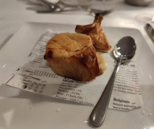 Stuffed Onion Cooked on Salt