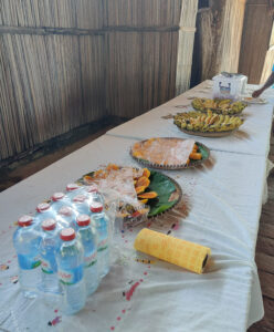 Snack am Ende der Tour