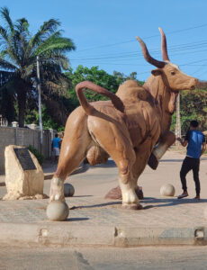 Zebu-Statue