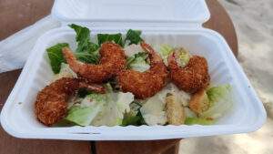 Cesar´s Salad mit Coconut Shrimps