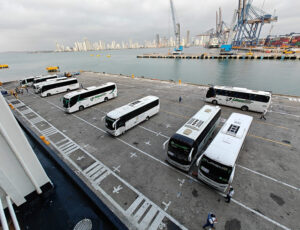 die Busse warten schon