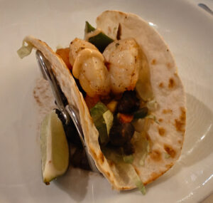 Shrimp Taco, Avocado and Lime