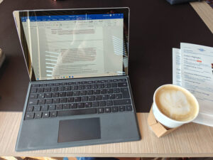 Arbeiten mit einer Hazelnut Latte