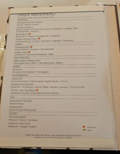 Abendessen Hanseatic Restaurant