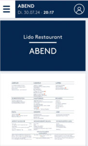Speisekarte Lido