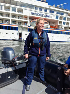 Anke fährt unser Zodiac