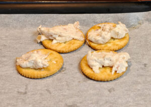Cracker mit Salmon Spread